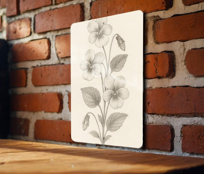 a picture of a flower on a brick wall