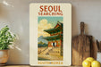 a poster of a pagoda on a shelf