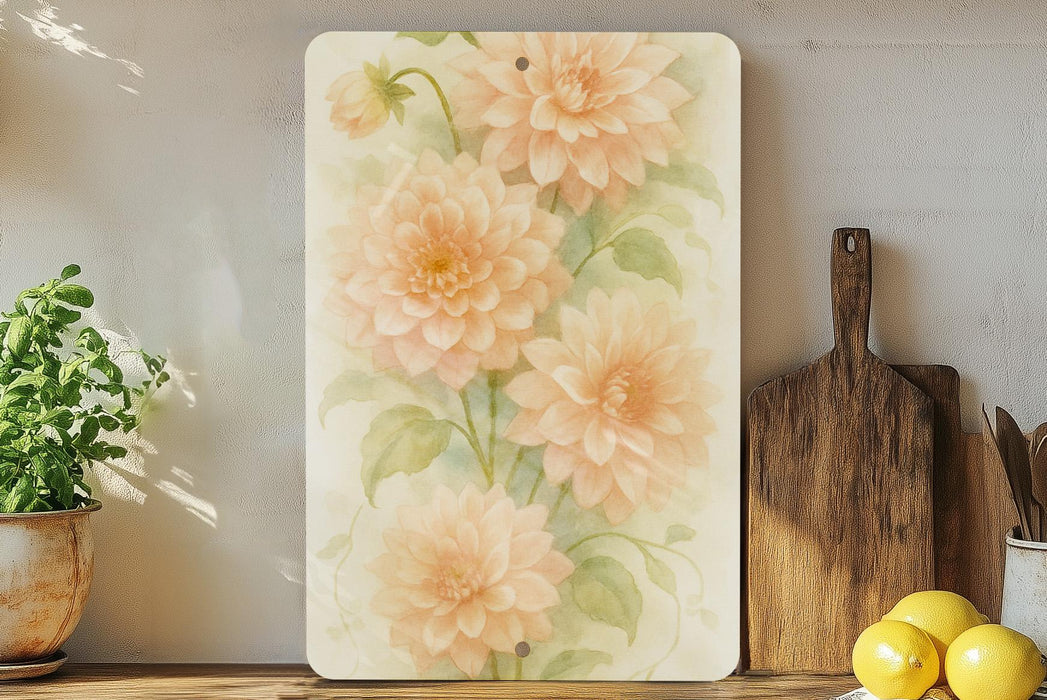 a painting of pink flowers on a white background