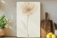 a picture of a flower on a wall