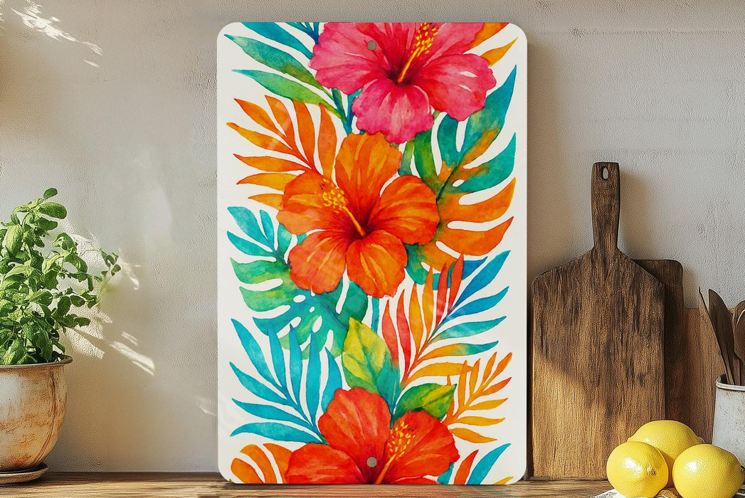 a painting of flowers on a white background