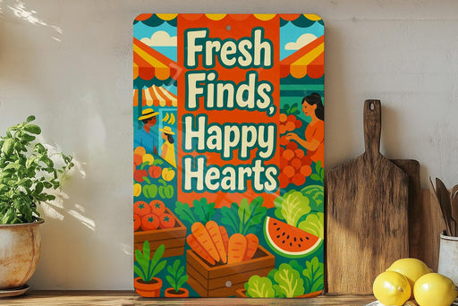 a painting of fresh fruits and vegetables on a shelf