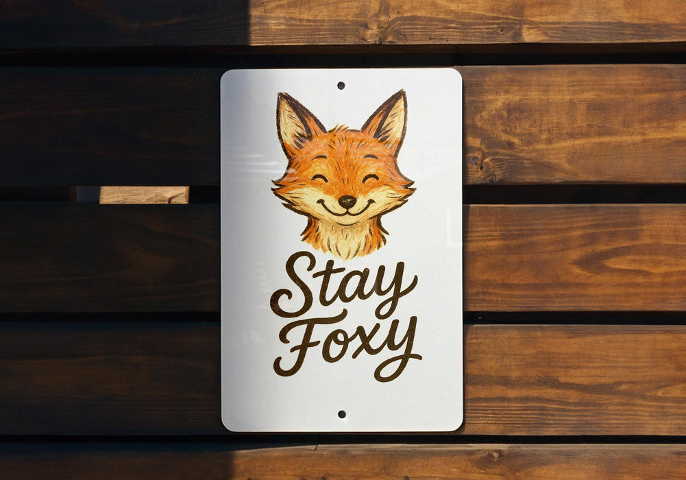a sign with a picture of a fox on it