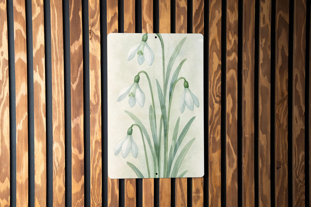 a painting of a flower on a wooden wall