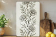 a painting of flowers on a white background