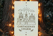 a sign that is hanging on a tree