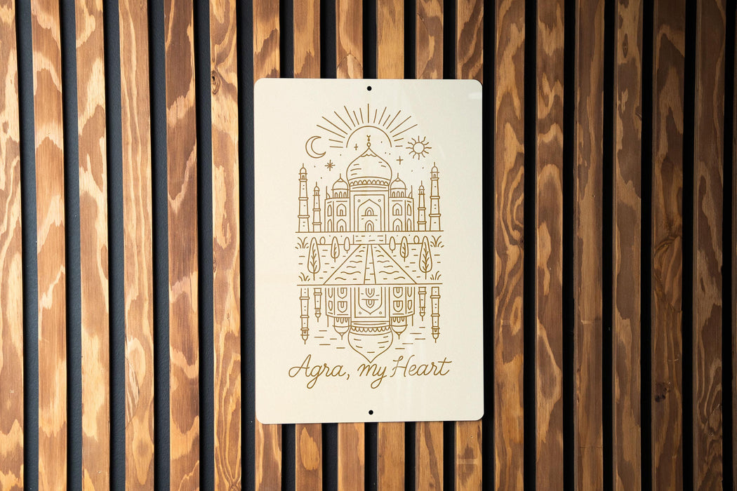 a wooden wall with a sign on it