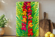 Boho Garden Snapdragons Metal Sign – Vibrant Floral Wall Art with Wild Greenery, Colorful Rustic Home Decor