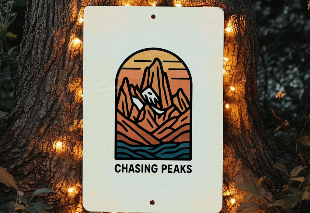 a sign that is hanging on a tree