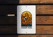 a sign on a wooden wall that says chasing peaks