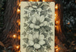 Vintage Magnolia & Ivy Botanical Metal Sign – Antique-Style Narrow Wall Art with Cross-Hatch Detail for Home Décor