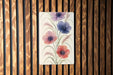 Vertical Metal Wall Art | Watercolor Anemones & Ornamental Grasses | Modern Botanical Home Decor | 1:4 Ratio Metal Sign