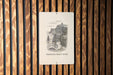 a picture of a sign on a wooden wall