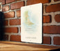 a sign on a brick wall that says land's end