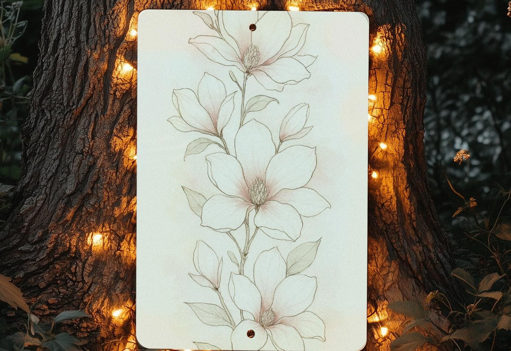 a drawing of a flower on a piece of paper