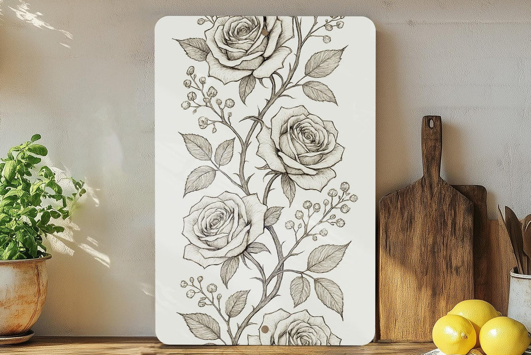 a picture of some flowers on a shelf