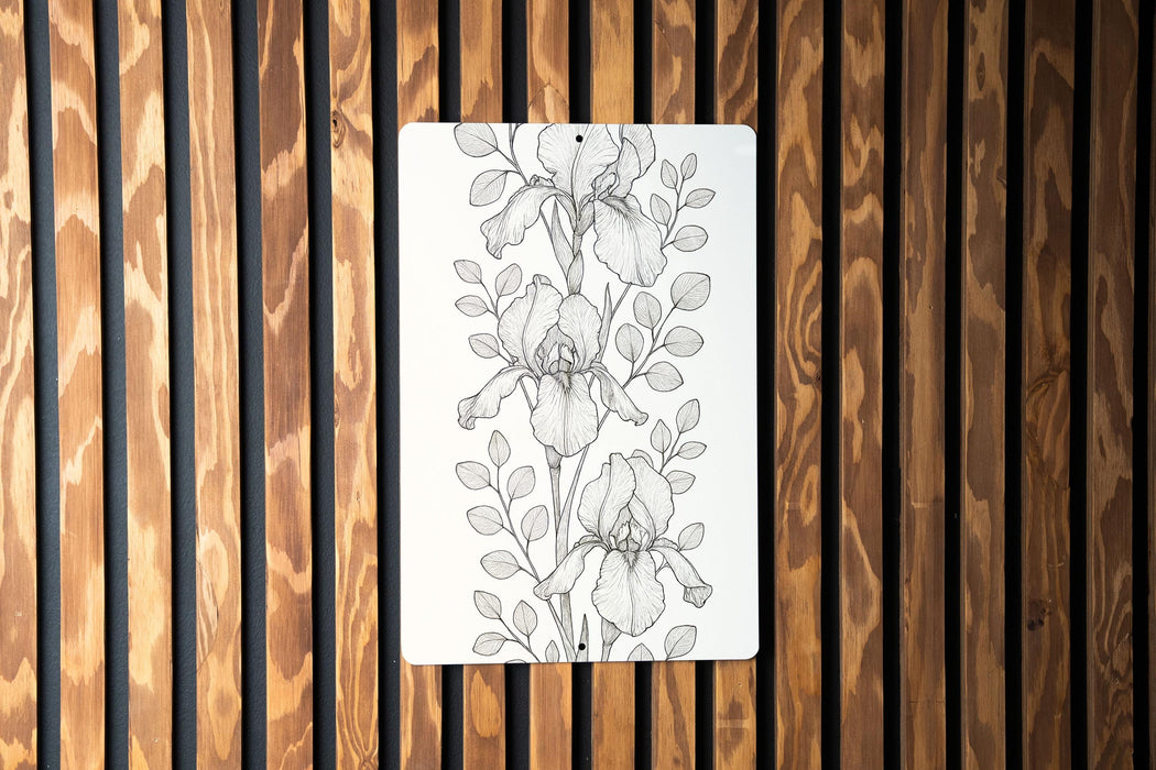 a piece of paper with a drawing of flowers on it