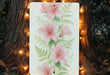 a painting of pink flowers on a white background