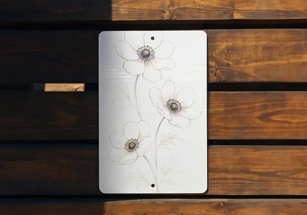 a picture of some flowers on a wooden bench