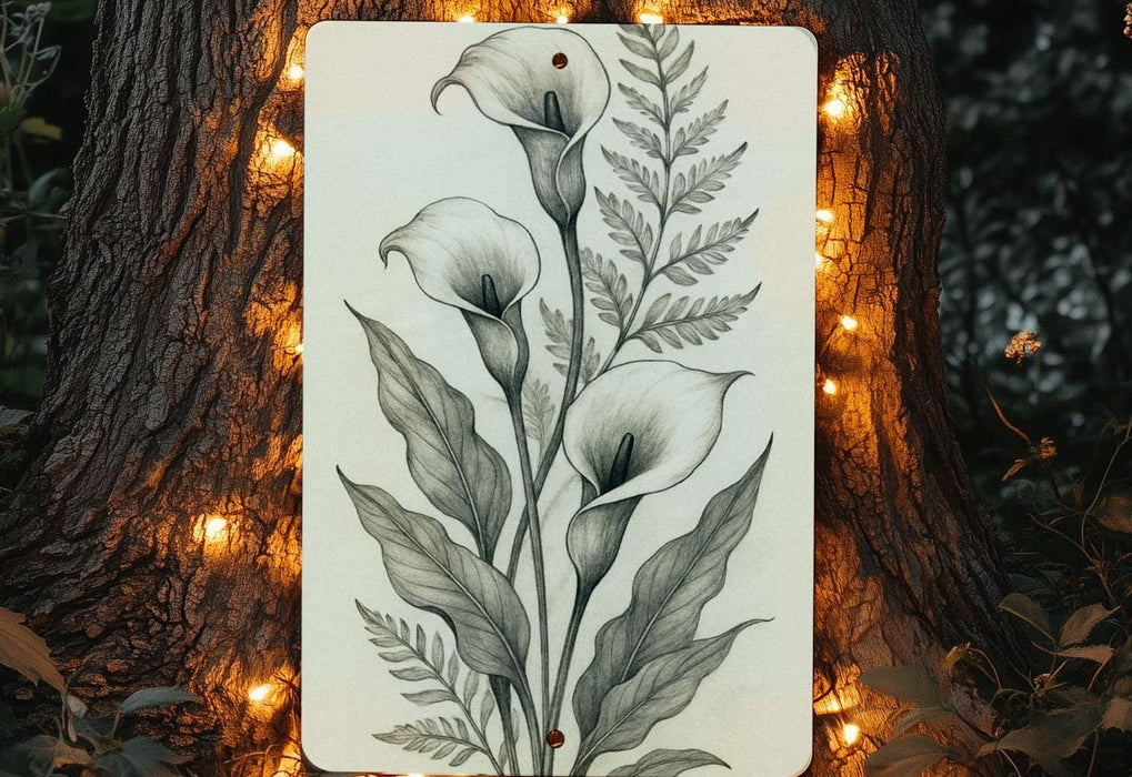 a drawing of a flower on a piece of paper