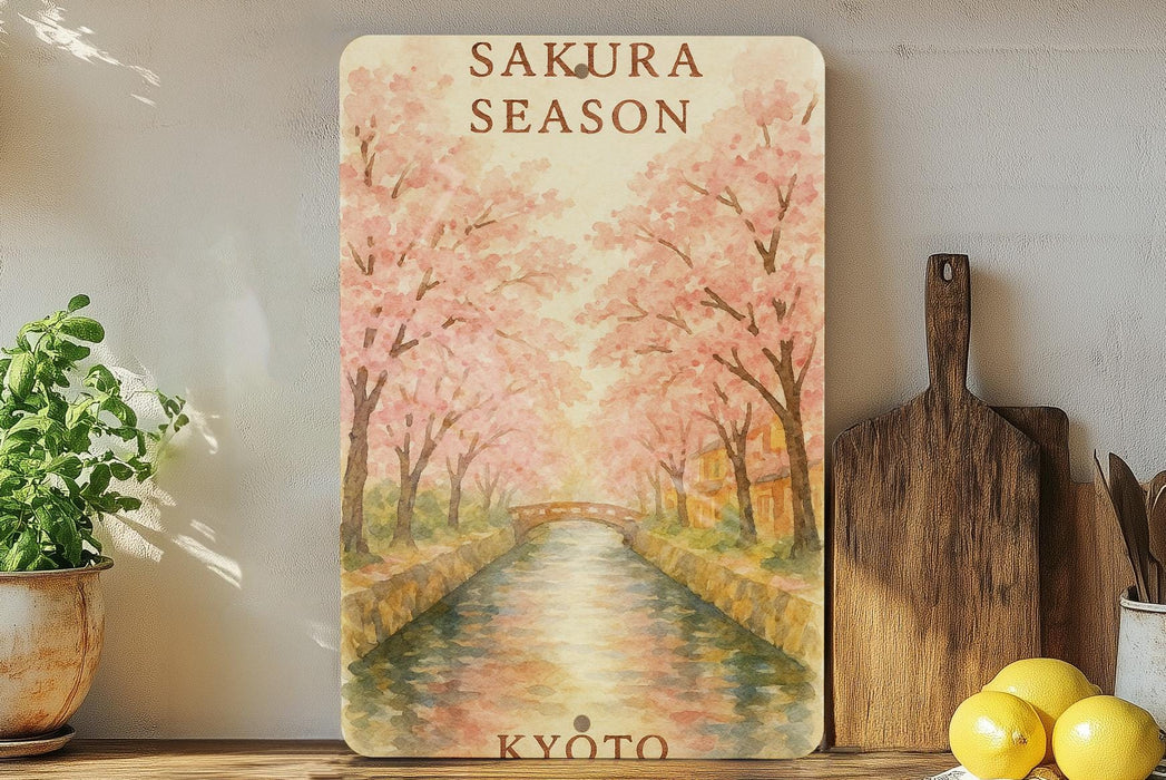a painting of a river with trees and flowers