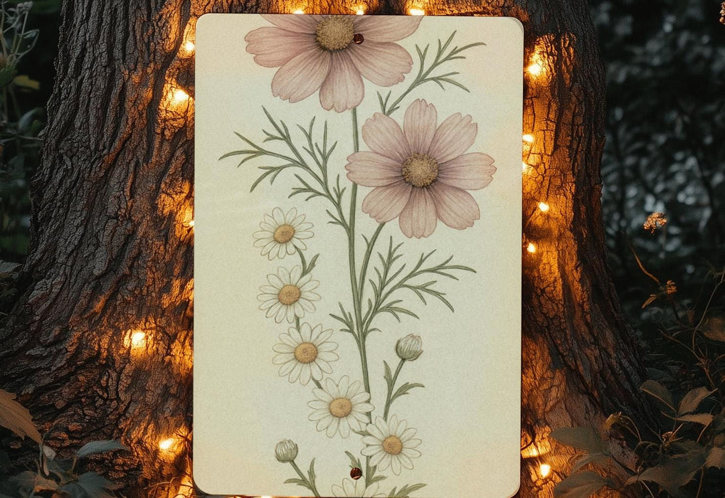 a picture of some flowers on a tree