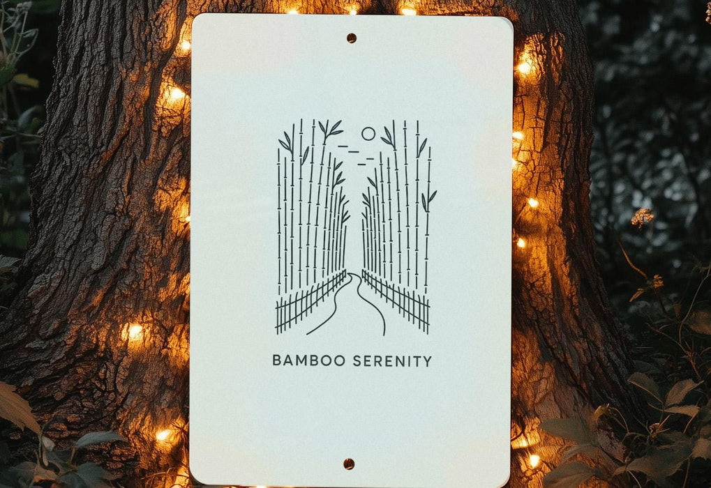 a sign that is hanging on a tree