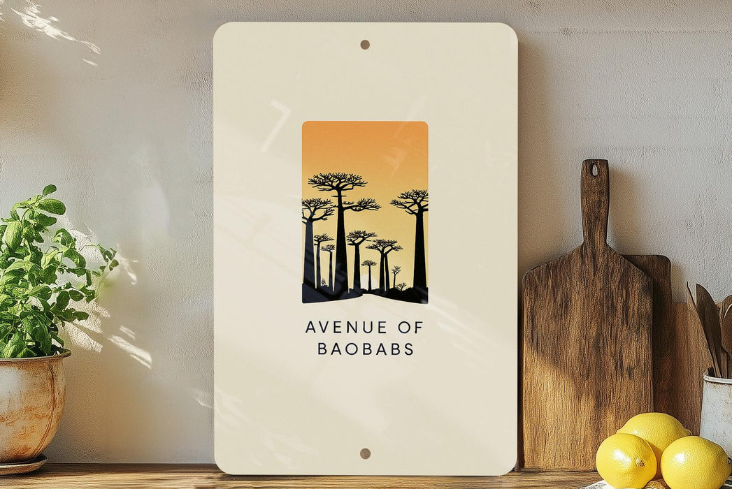 a picture of a sign that says avenue of baobabs