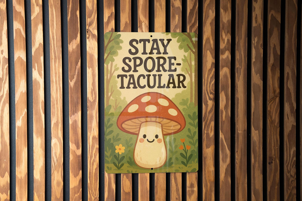 a sign on a wooden wall that says stay spore - tacuar
