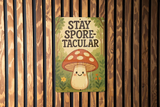 a sign on a wooden wall that says stay spore - tacuar