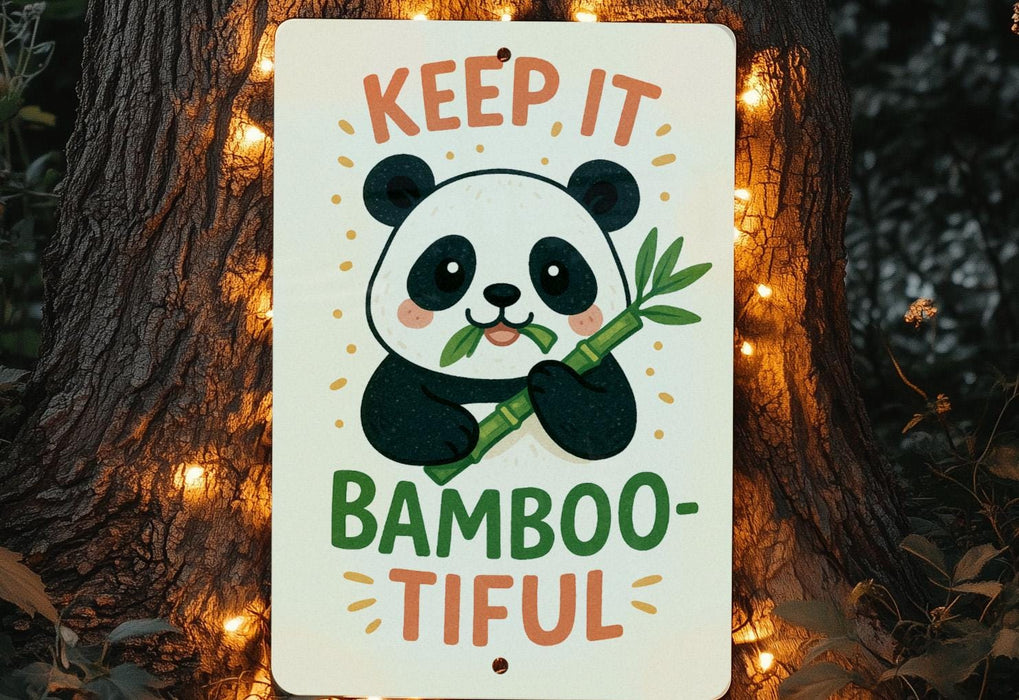 a sign that says keep it bamboo - tiful