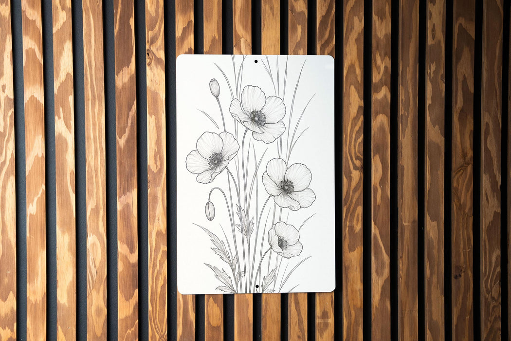a picture of some flowers on a wooden wall