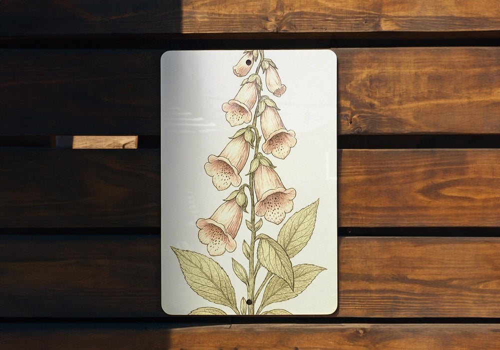 a picture of a flower on a wooden bench