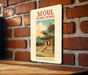 a sign on a brick wall that says seoul searching south korea