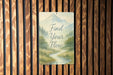 a wooden wall with a sign that says find your flow