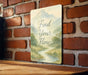 a sign that reads find your flow on a brick wall