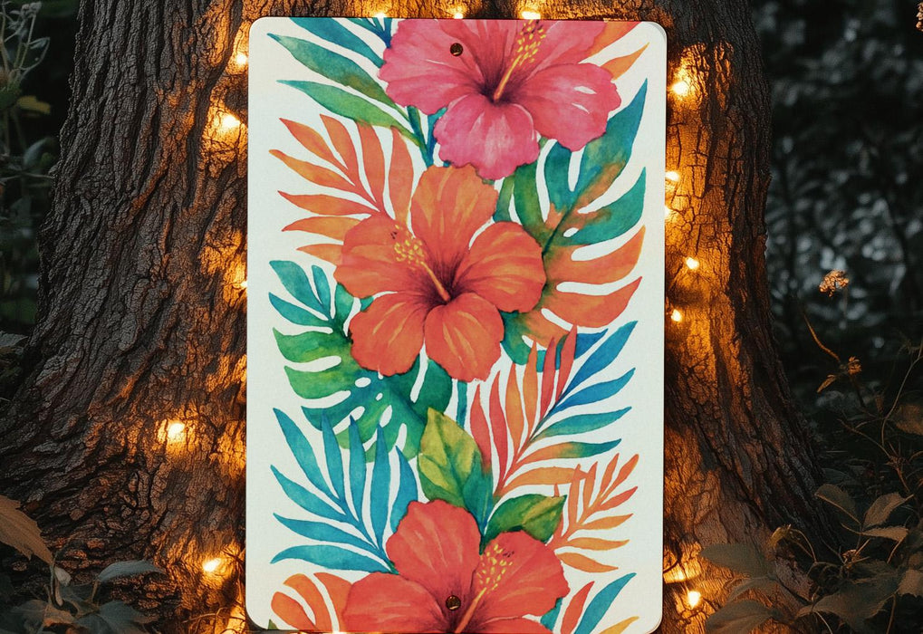 a painting of flowers on a white board