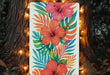 a painting of flowers on a white board