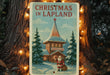 a christmas in lapland sign hanging from a tree