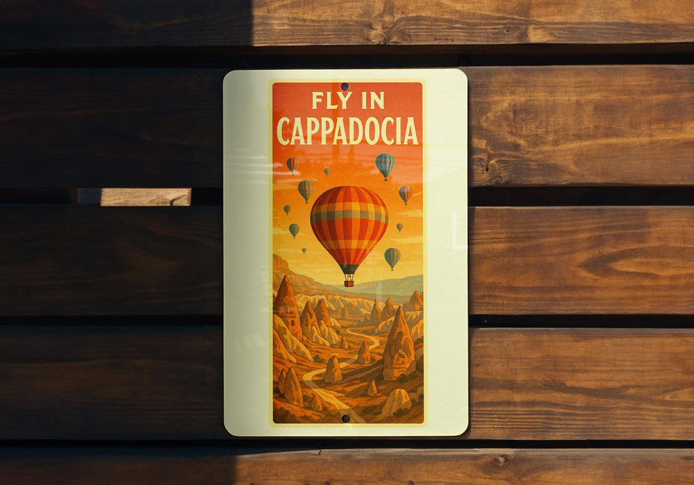 a picture of a hot air balloon flying in cappadocia