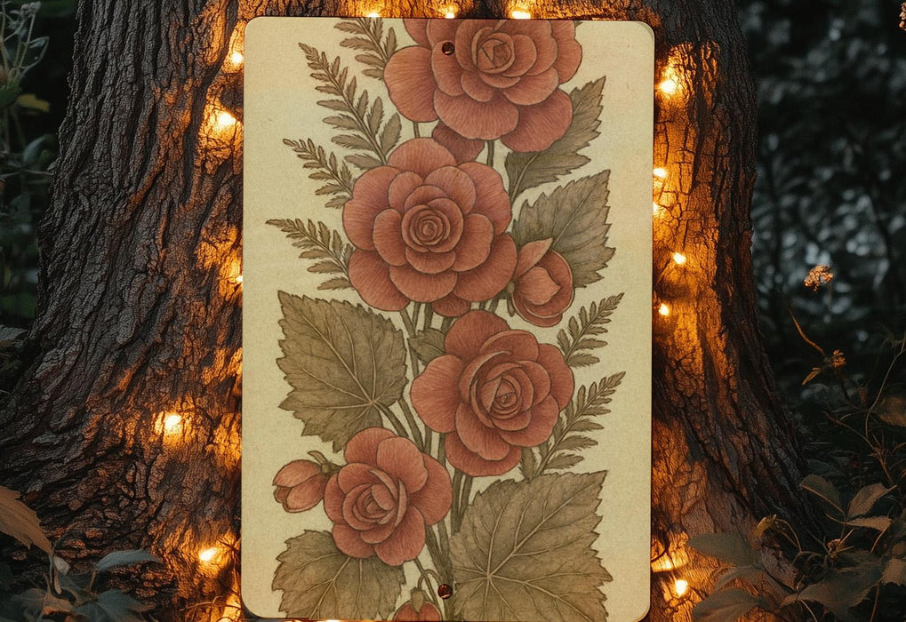 a picture of some flowers on a tree