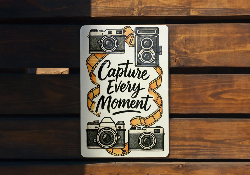 a sticker that says capture every moment