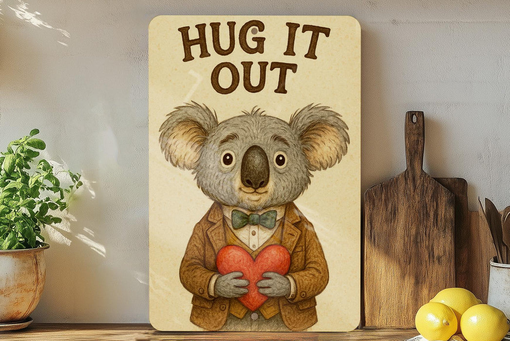 a picture of a koala holding a heart