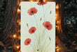 a painting of red flowers on a white background