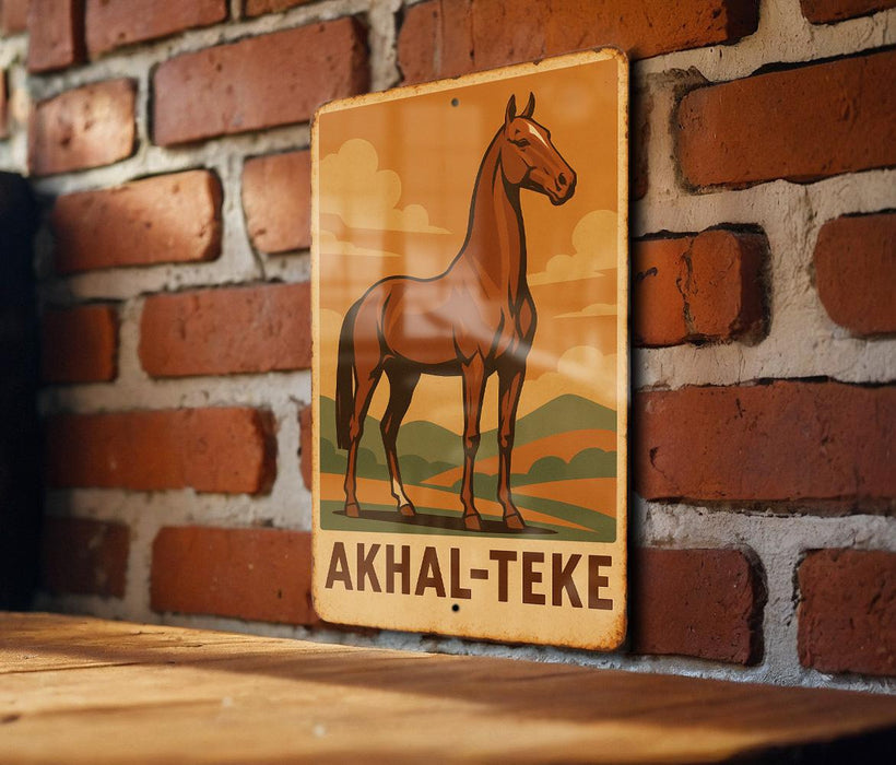 a picture of a horse on a brick wall