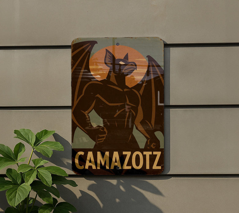 a picture of a demon on a wall