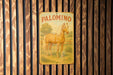 a picture of a horse on a wooden wall