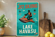a poster of a person on a jet ski