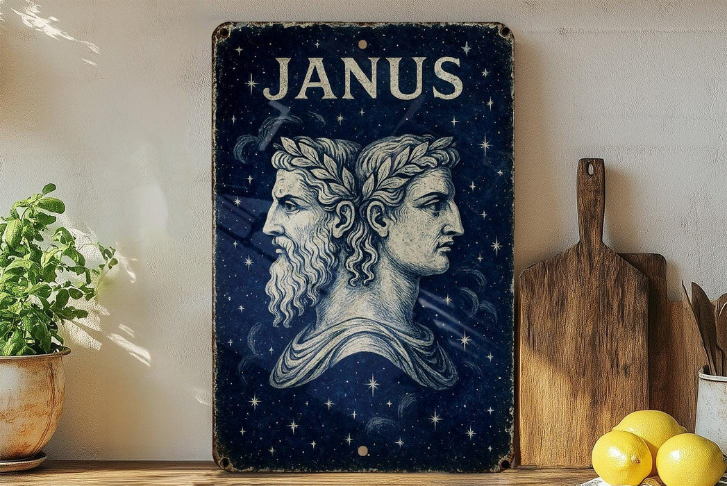 a painting of two women with braids on a shelf