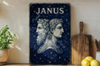 a painting of two women with braids on a shelf